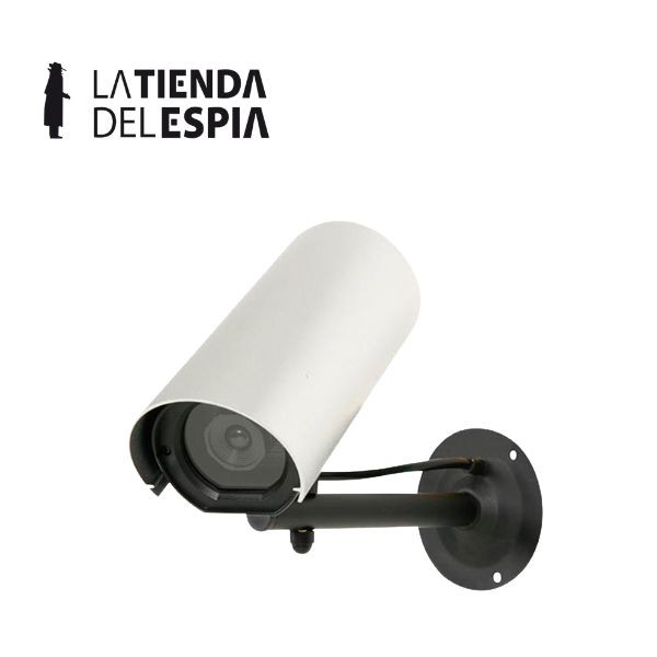 Cámara falsa exterior aluminio con led